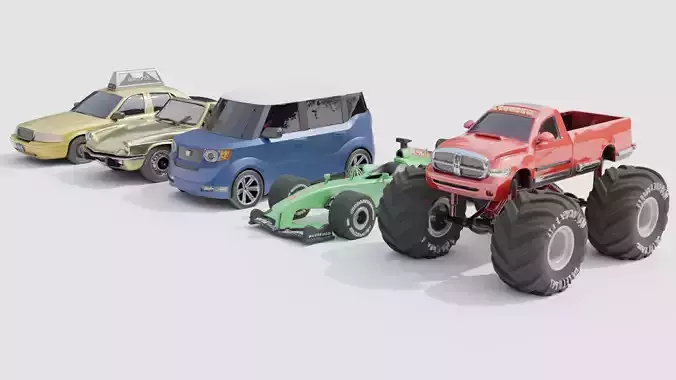Ultimate Low Poly 3D Car Pack  20 Vehicles for Games Animations Low-poly 3D model 6