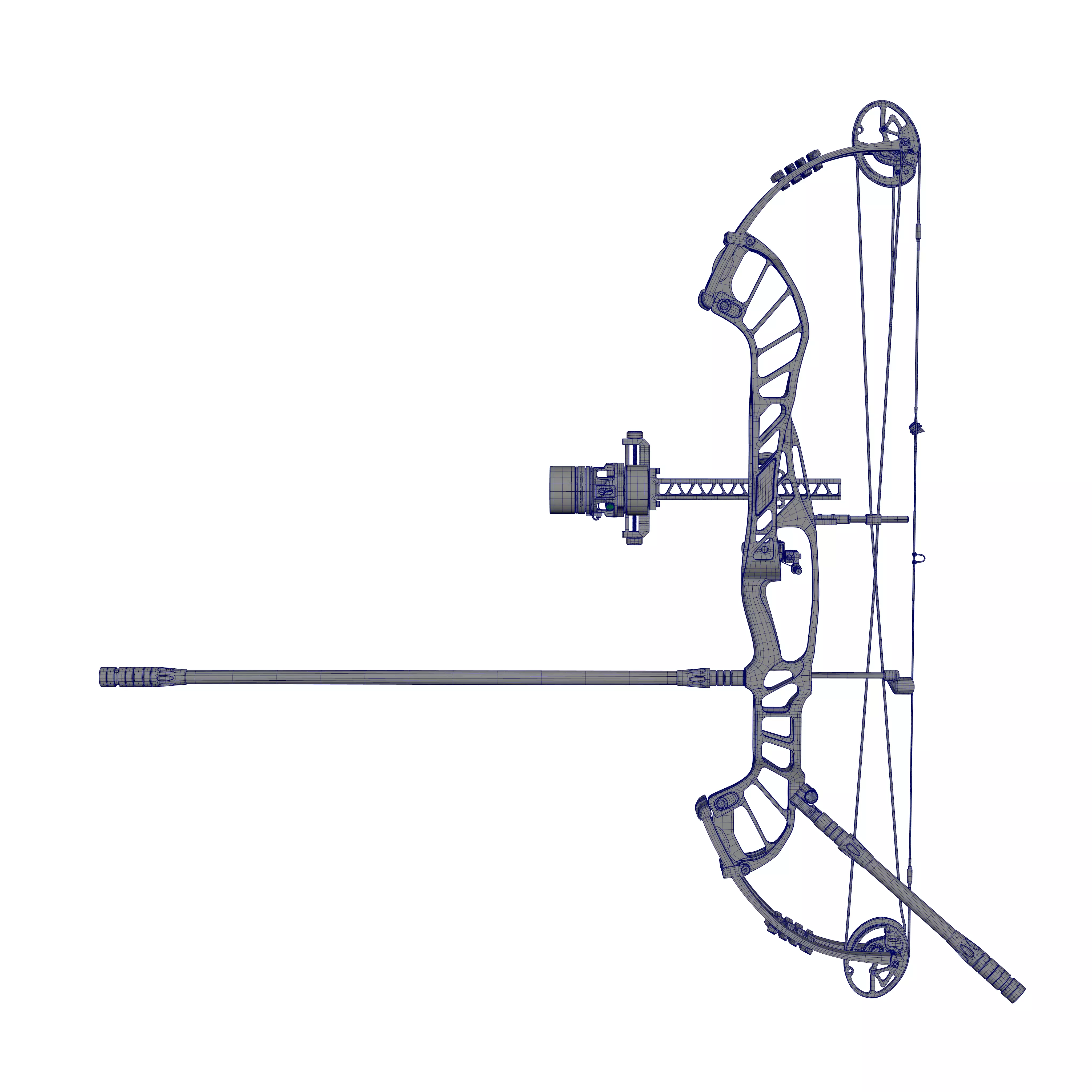 Compound bow 3D model_1