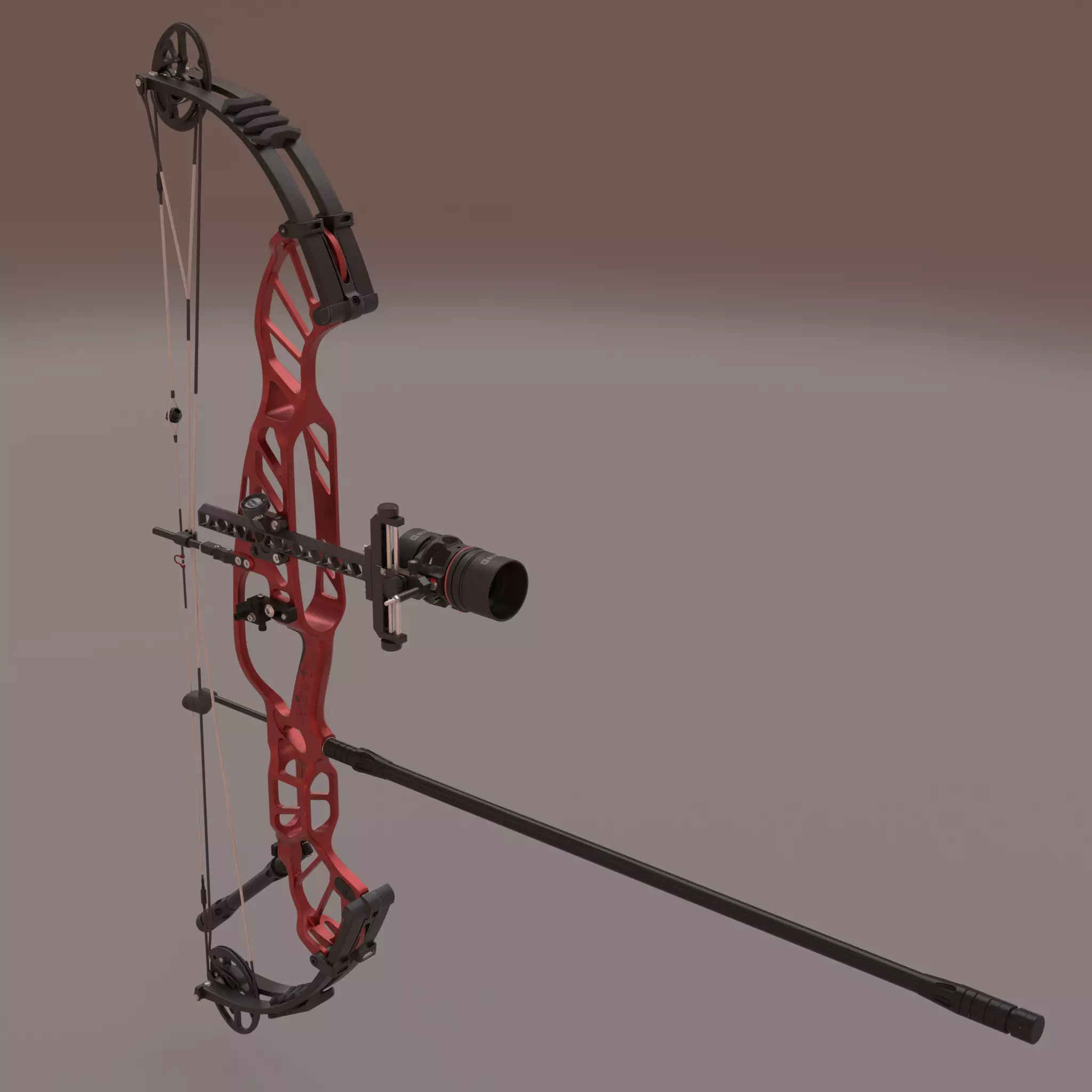 Compound bow 3D model_0