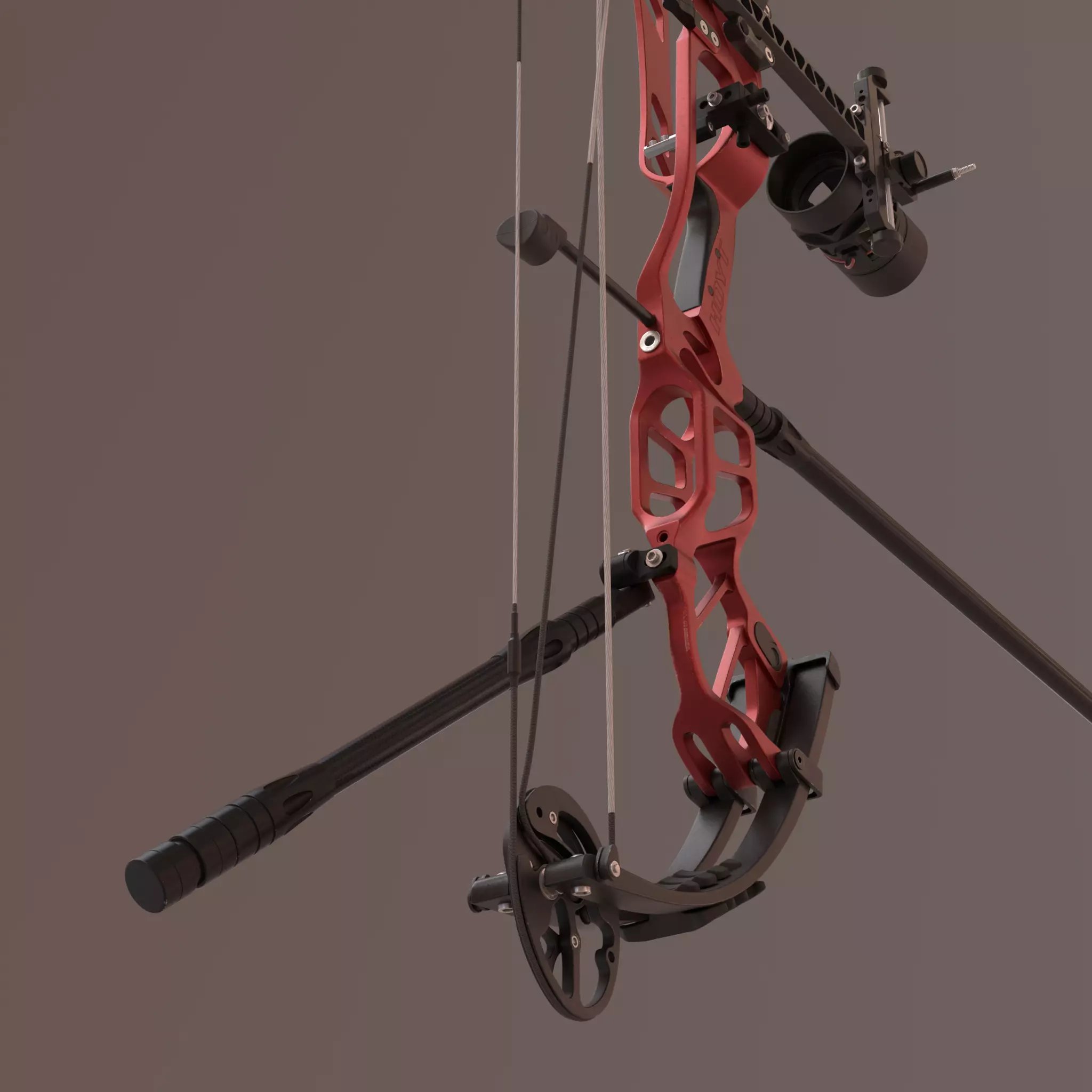 Compound bow 3D model_5