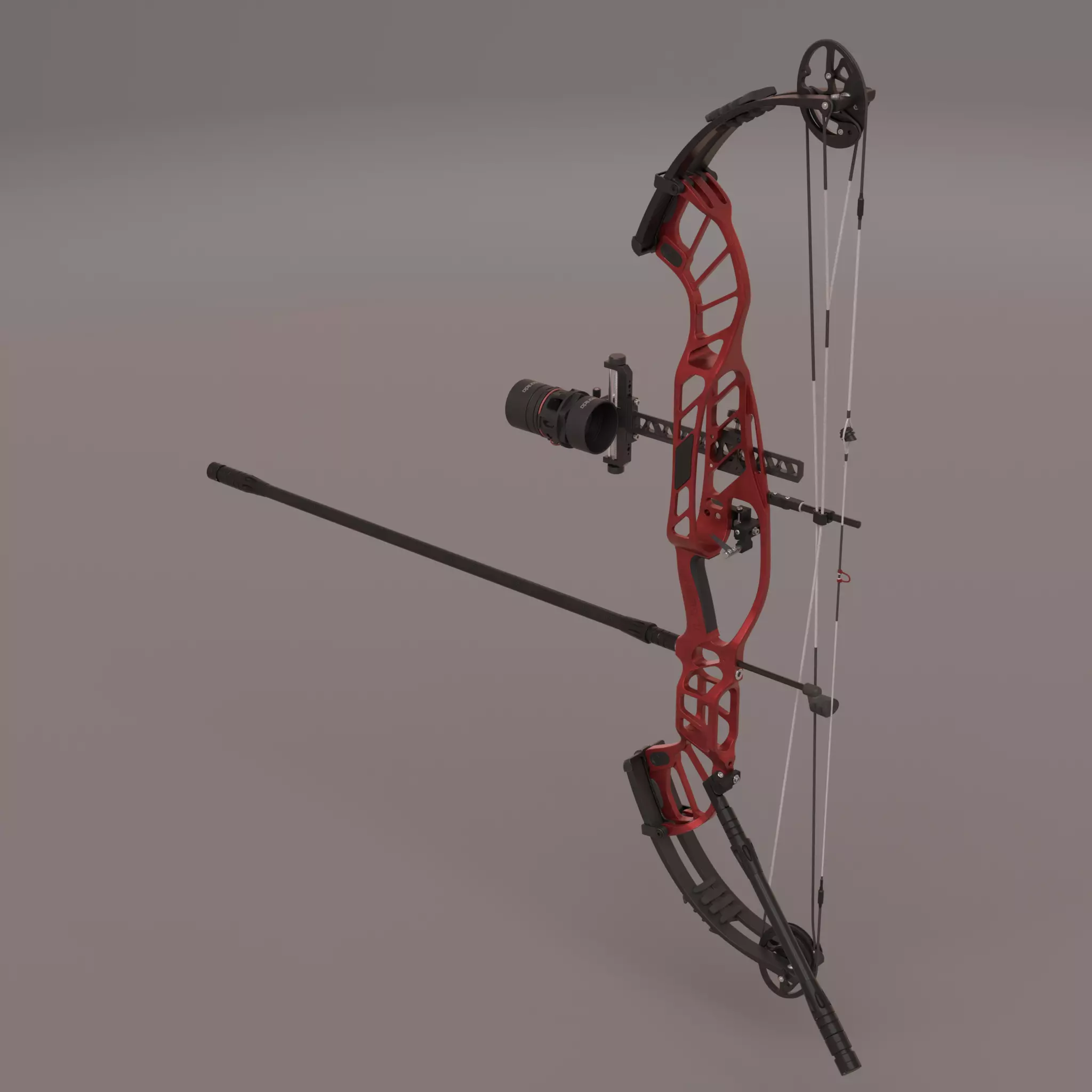 Compound bow 3D model_2