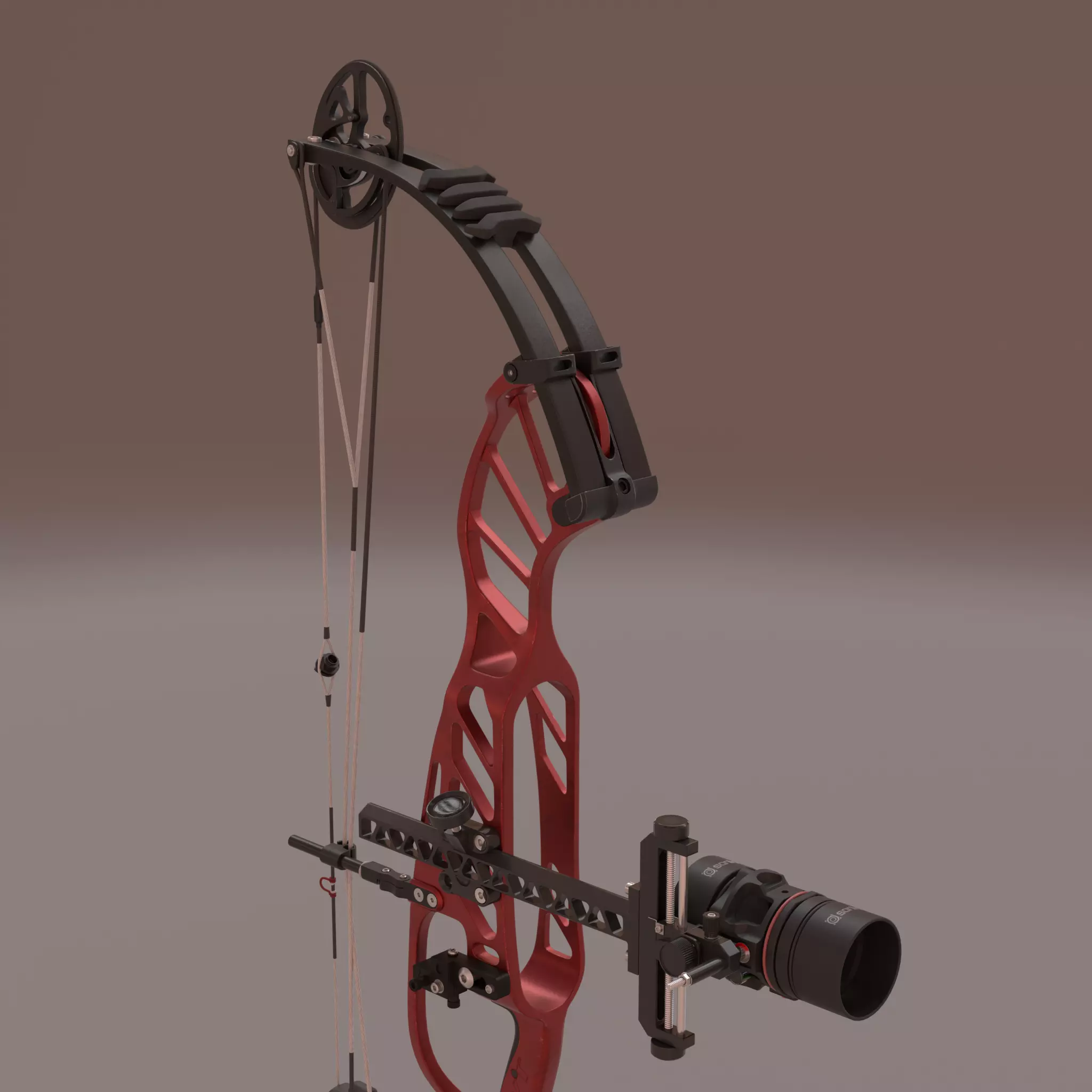 Compound bow 3D model_4