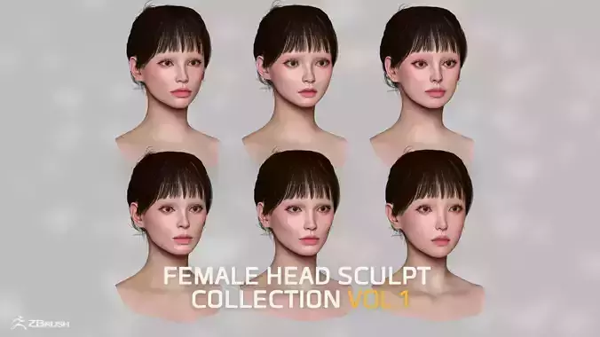 FEMALE HEAD SCULPT COLLECTION VOL 1