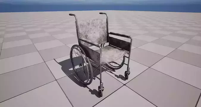 Wheelchair Low-poly 3D model