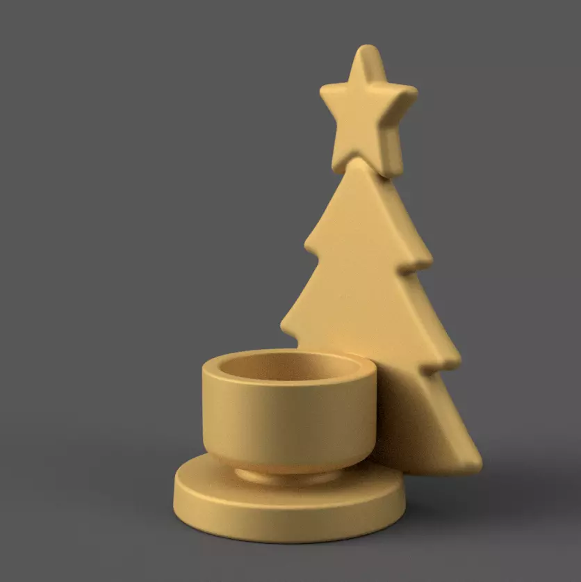 Christmas Tree planter - led candle holder - candy container 3D print model_1