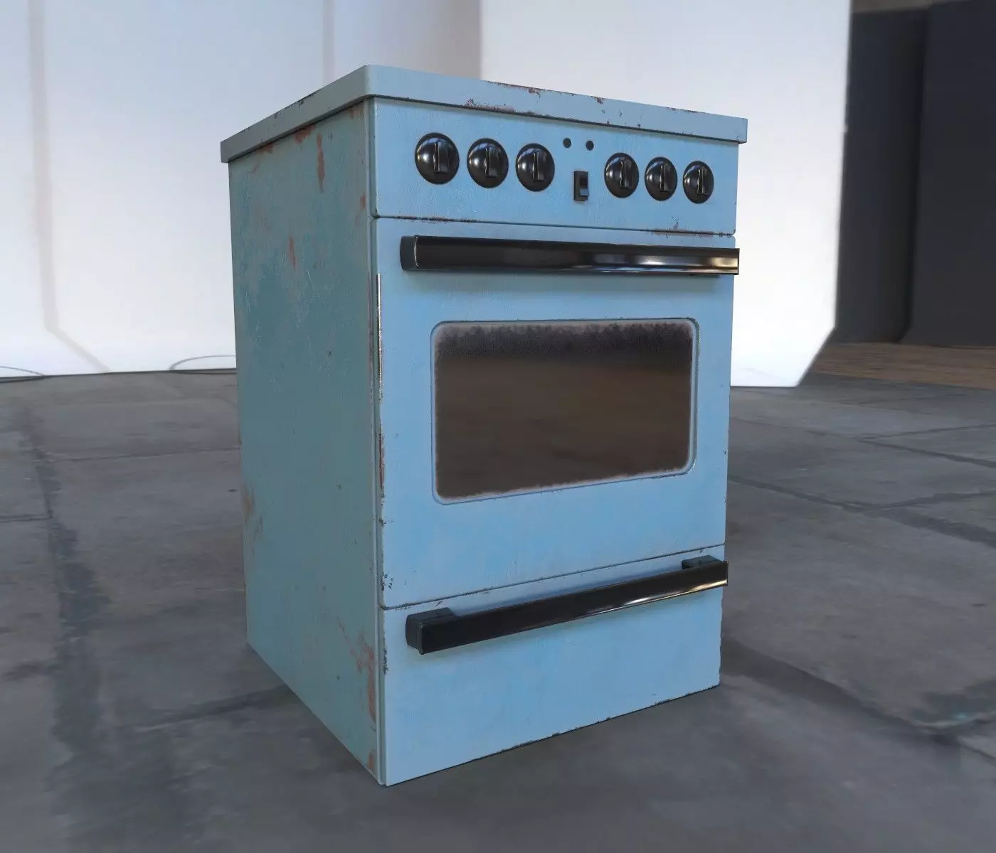 Vintage Oven 3D model_0