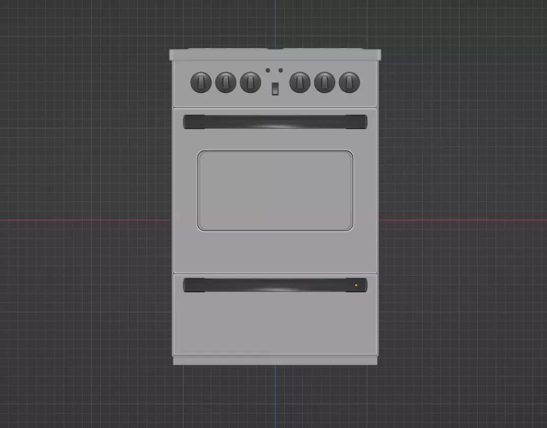 Vintage Oven 3D model_4