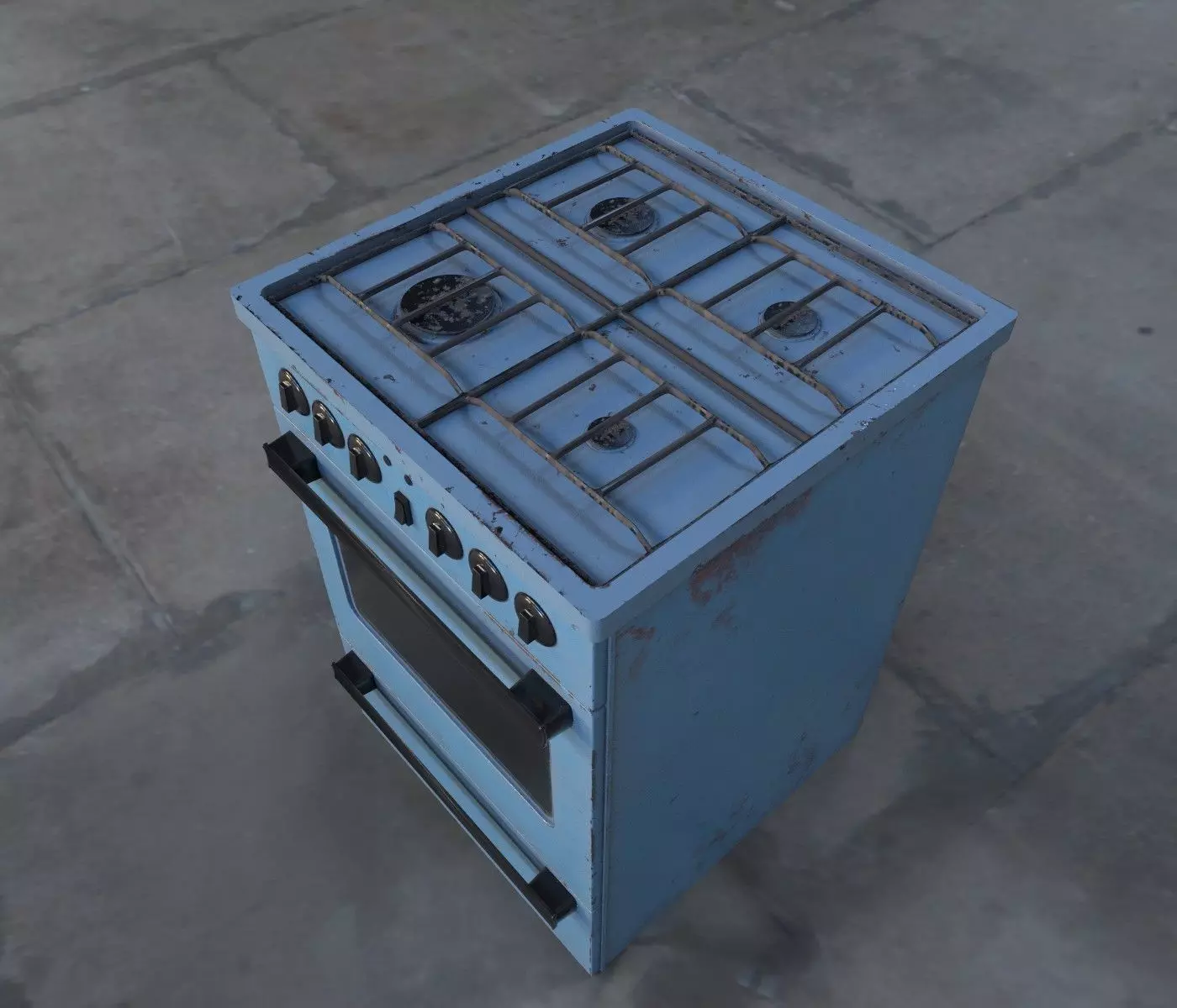 Vintage Oven 3D model_1