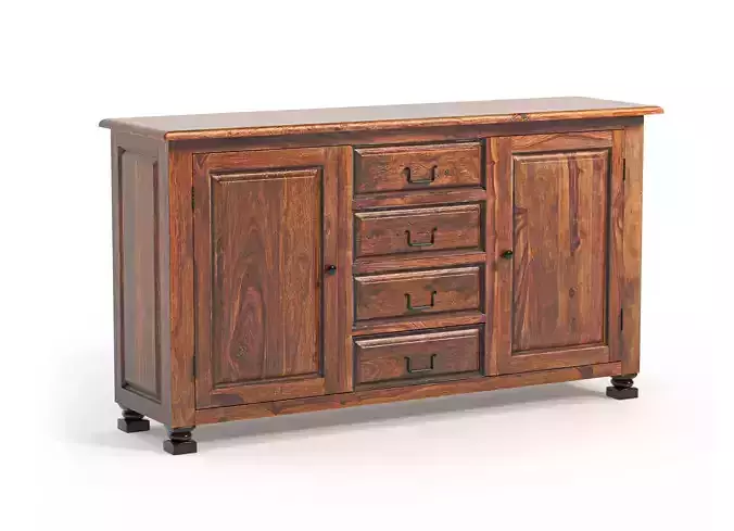 Solid Wood Sideboard Cabinet with Drawers Storage