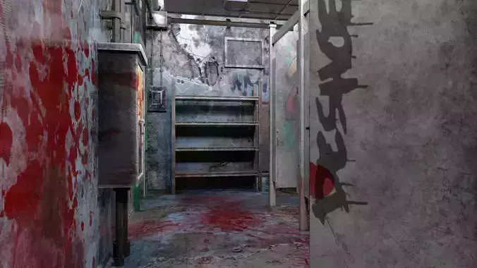 Old Hospital Toilet Room 