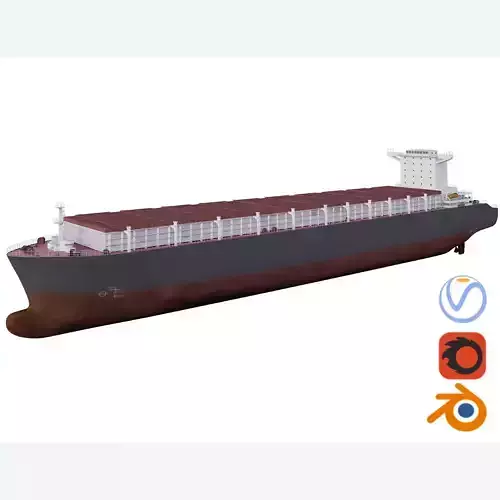 Tanker Cargo ship Low-poly AP 3D model