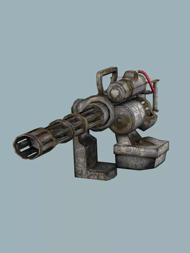 Post-Apocalypse Buggy Car E With Gunholder 3D Model Low-poly 3D model_8