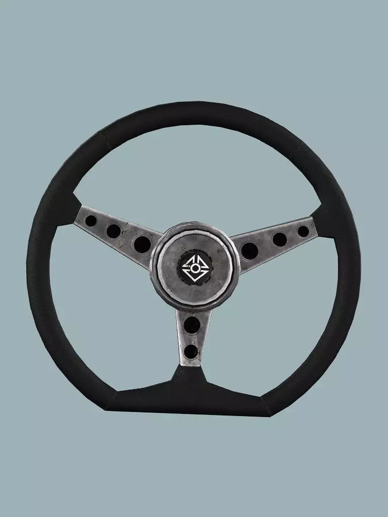 Post-Apocalypse Buggy Car E With Gunholder 3D Model Low-poly 3D model_7