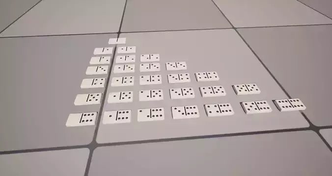 Dominoes Low-poly 3D model