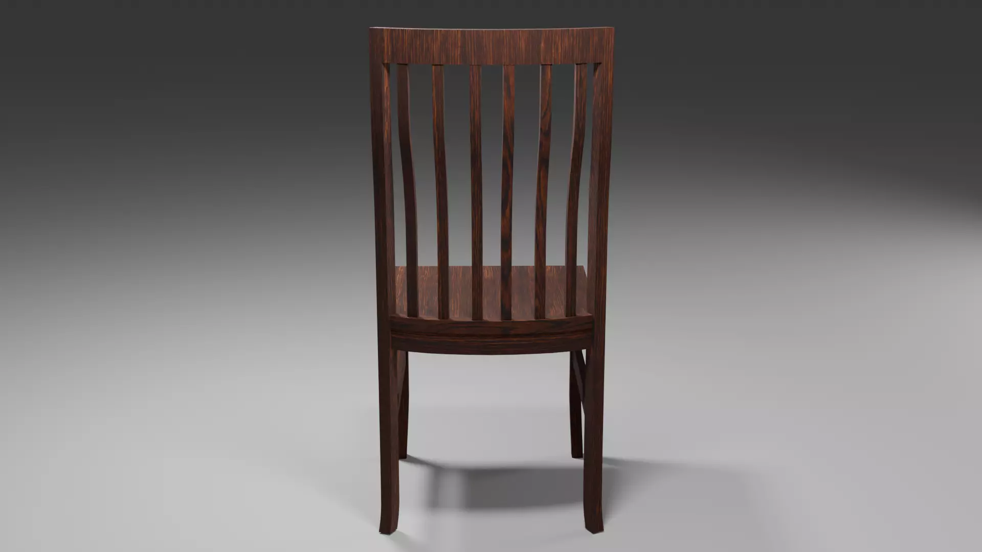 Old wooden chair Free low-poly 3D model_2