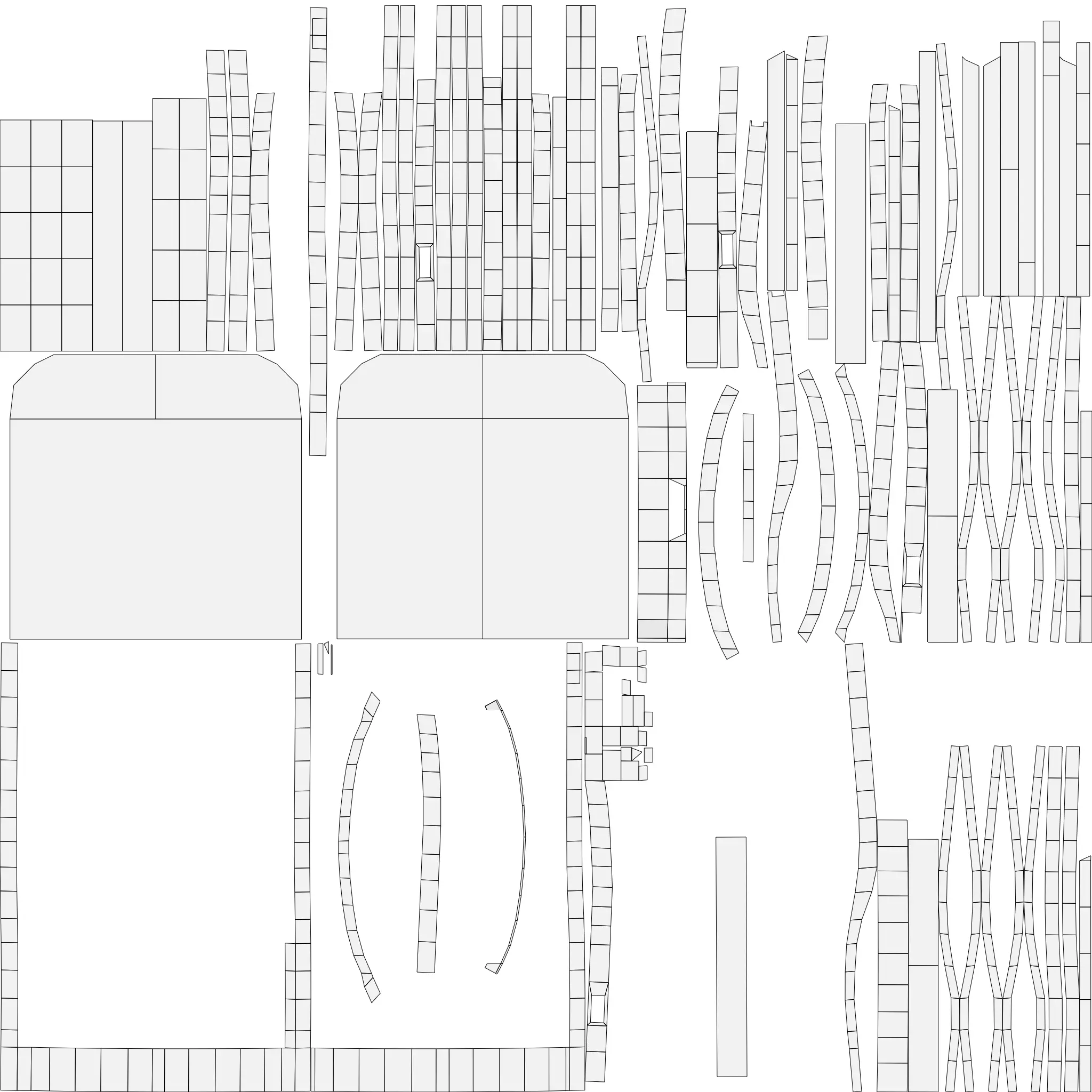 Old wooden chair Free low-poly 3D model_5