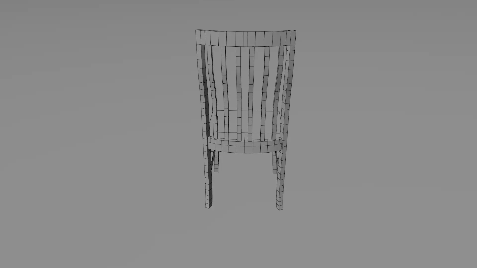 Old wooden chair Free low-poly 3D model_8