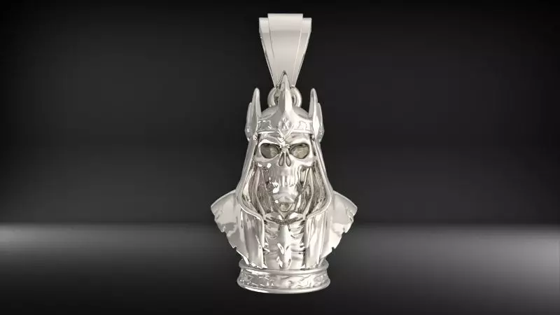 scull king pendant 3D print model_4
