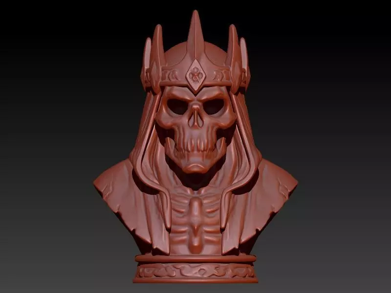 scull king pendant 3D print model_1