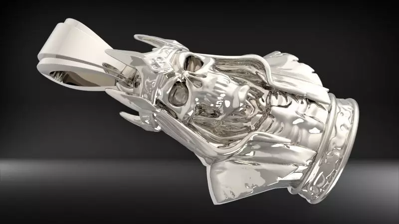 scull king pendant 3D print model_15