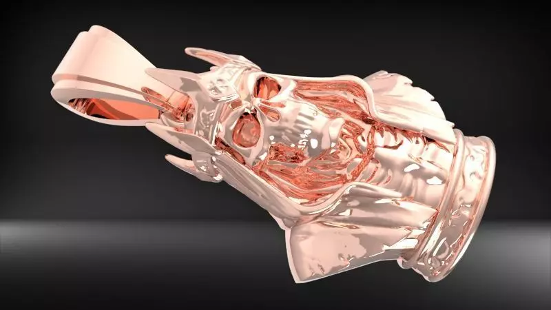 scull king pendant 3D print model_9