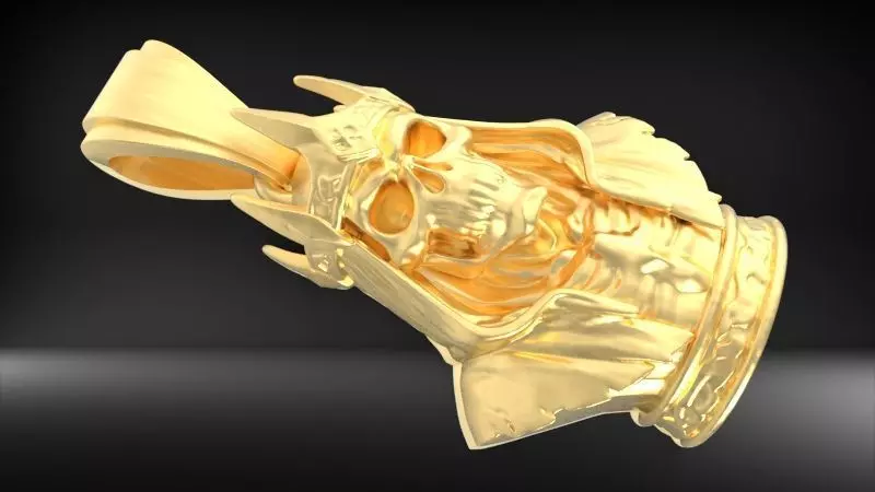 scull king pendant 3D print model_22