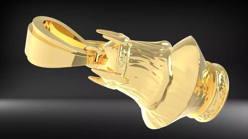 scull king pendant 3D print model_24