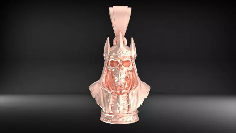 scull king pendant 3D print model_10