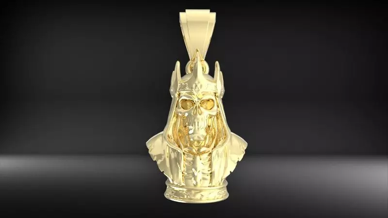 scull king pendant 3D print model_7
