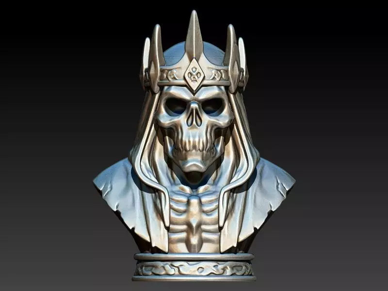 scull king pendant 3D print model_8