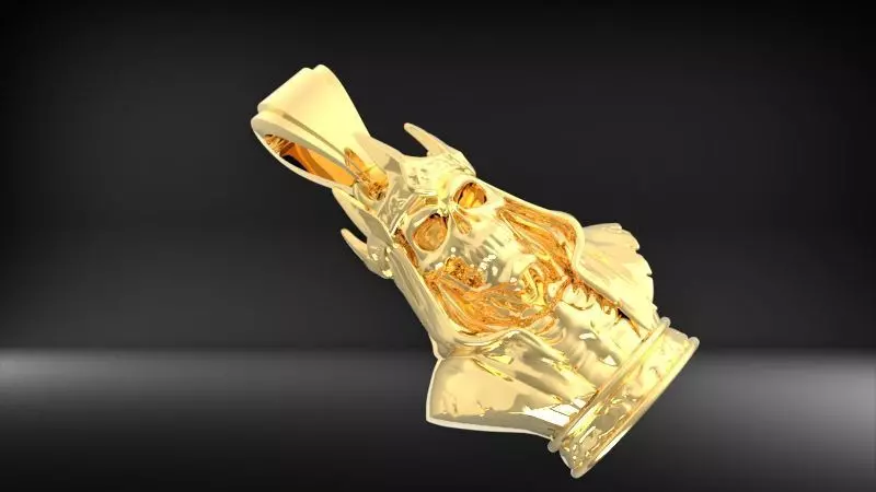scull king pendant 3D print model_21