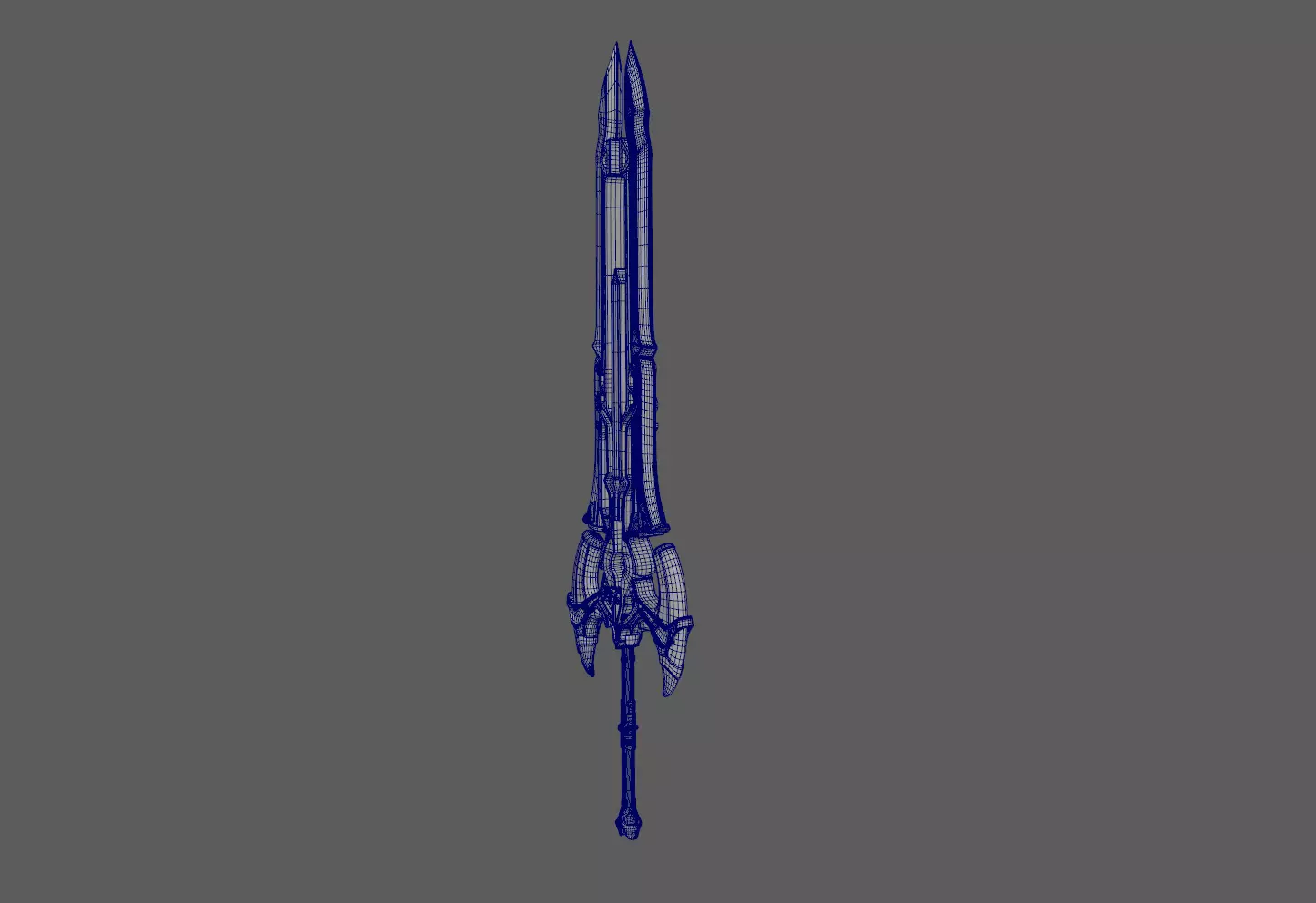 Fantasy Sword 3D Model Game Ready Weapon Low-poly 3D model_3