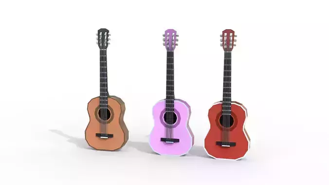 Acoustic Guitar Realistic Musical Instrument