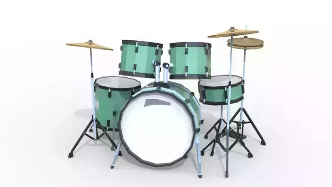 Drum Kit  Realistic Music Instrument Set