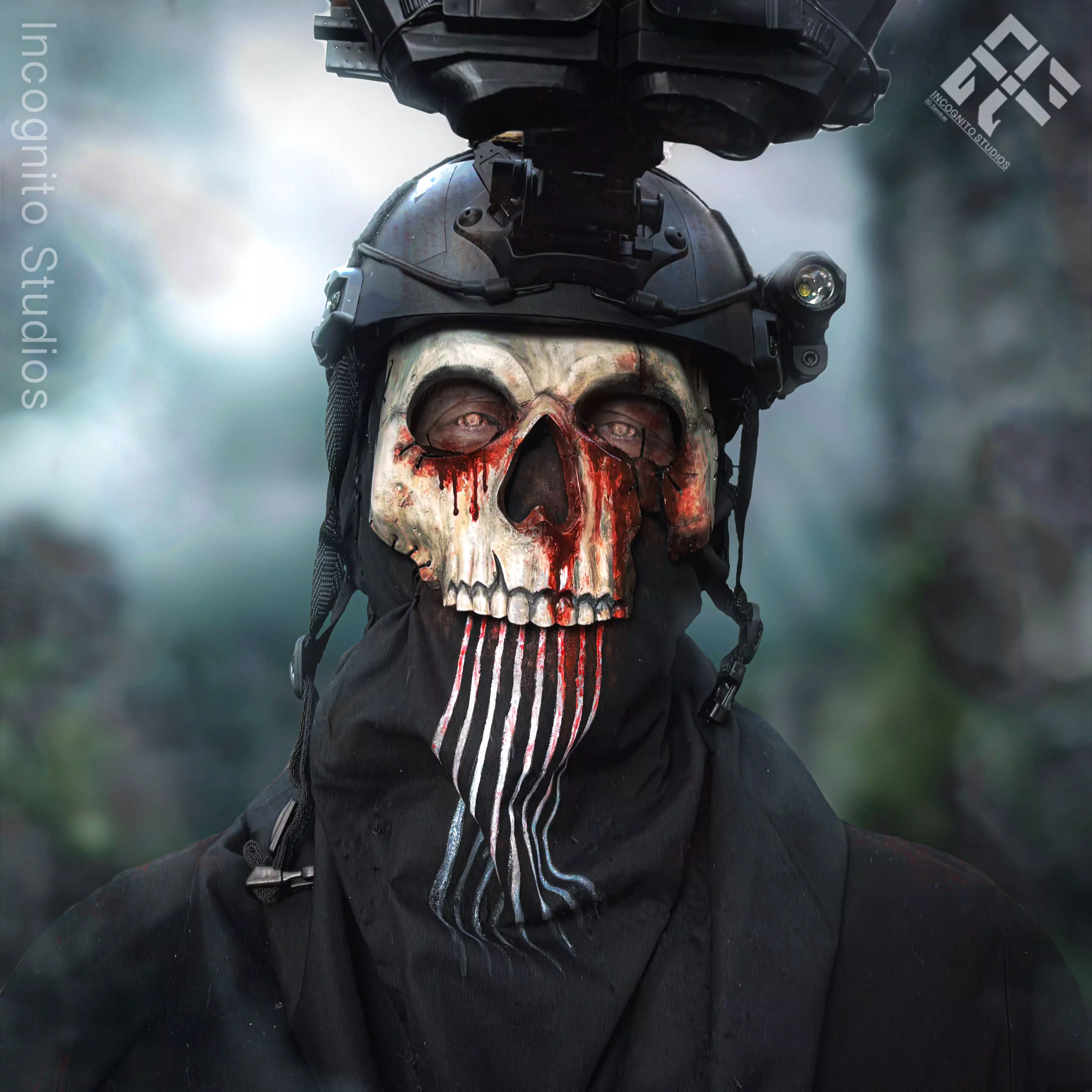 ZOMBIE GHOST CALL OF DUTY INSPIRED REPLICA COSPLAY GHOST MASK 3D print model_0