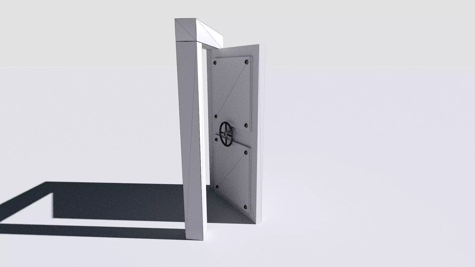 metal security door 3D model_30