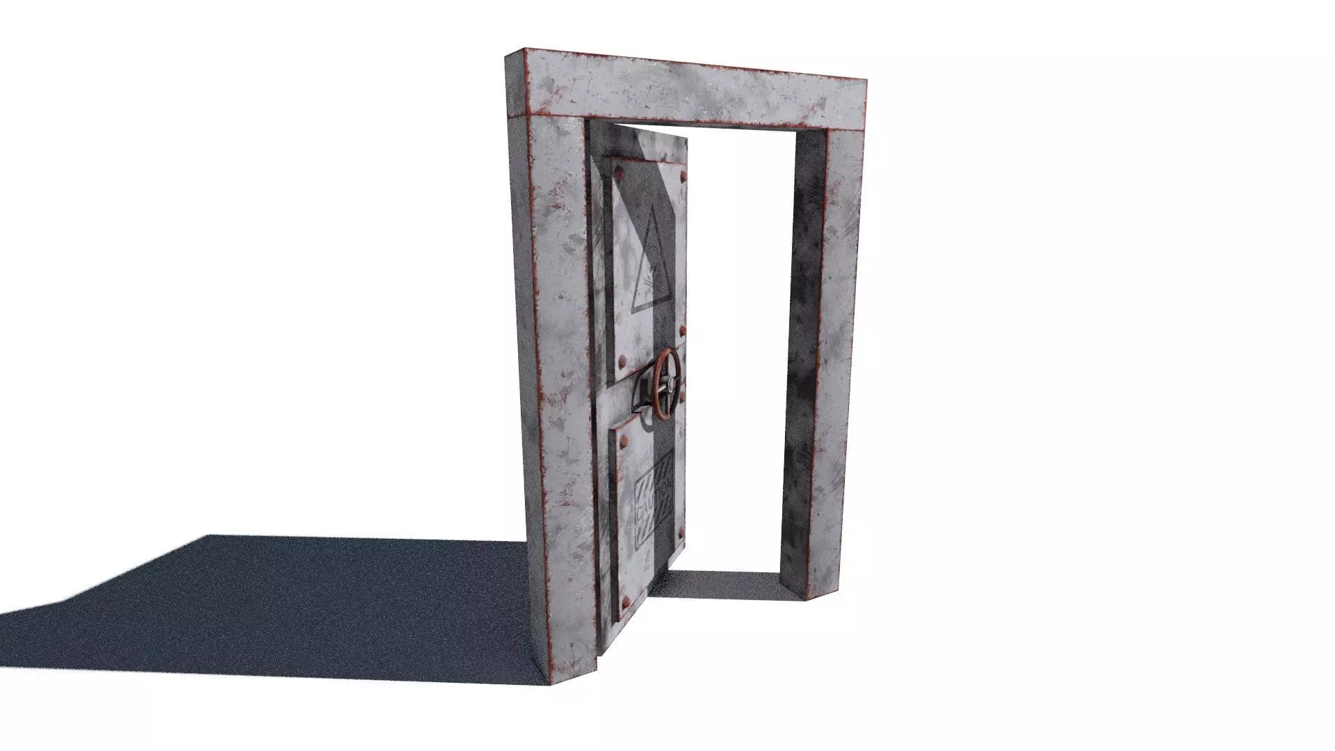 metal security door 3D model_8