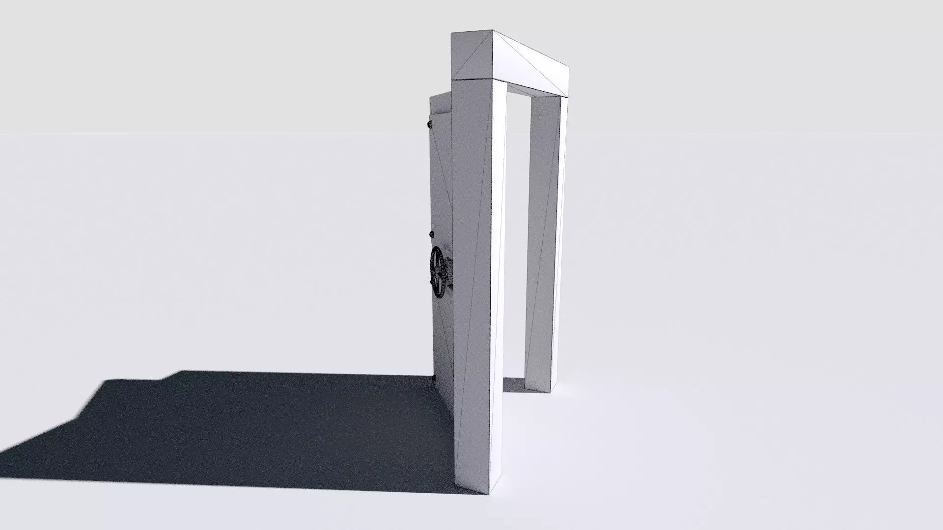 metal security door 3D model_26