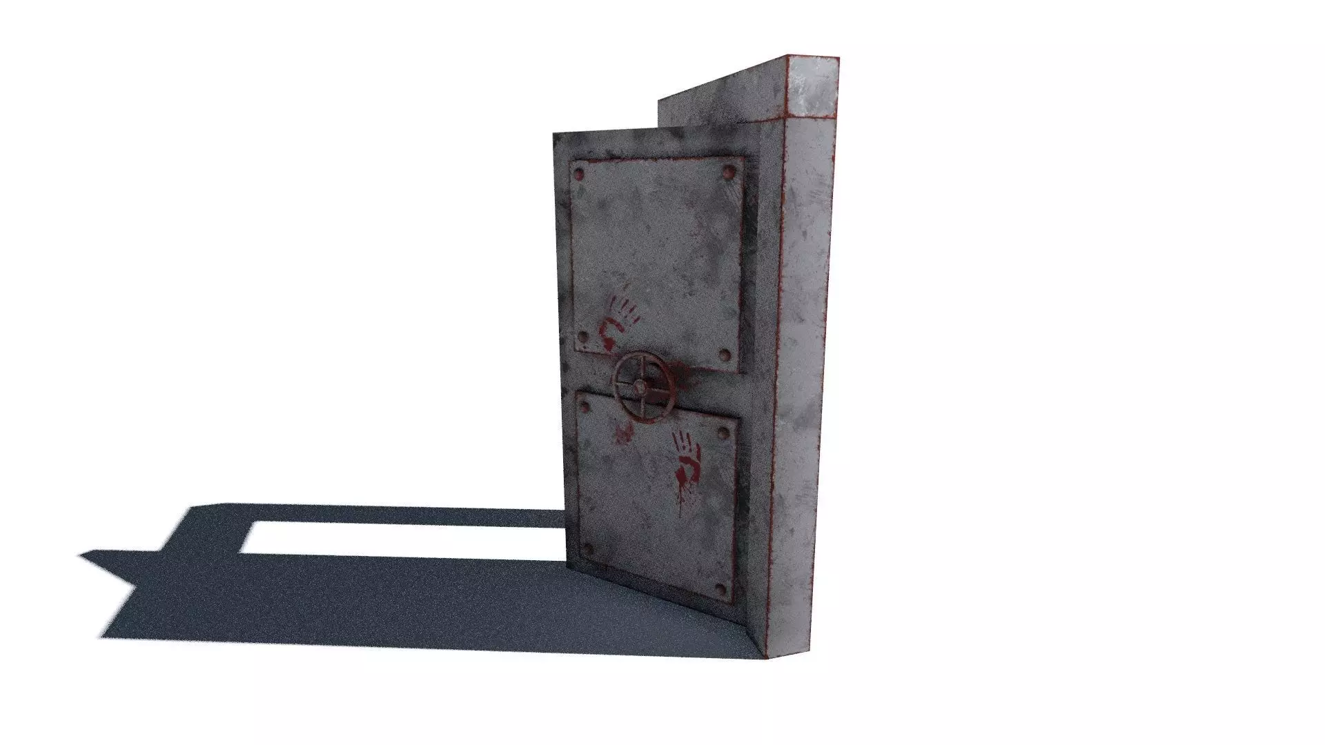 metal security door 3D model_10