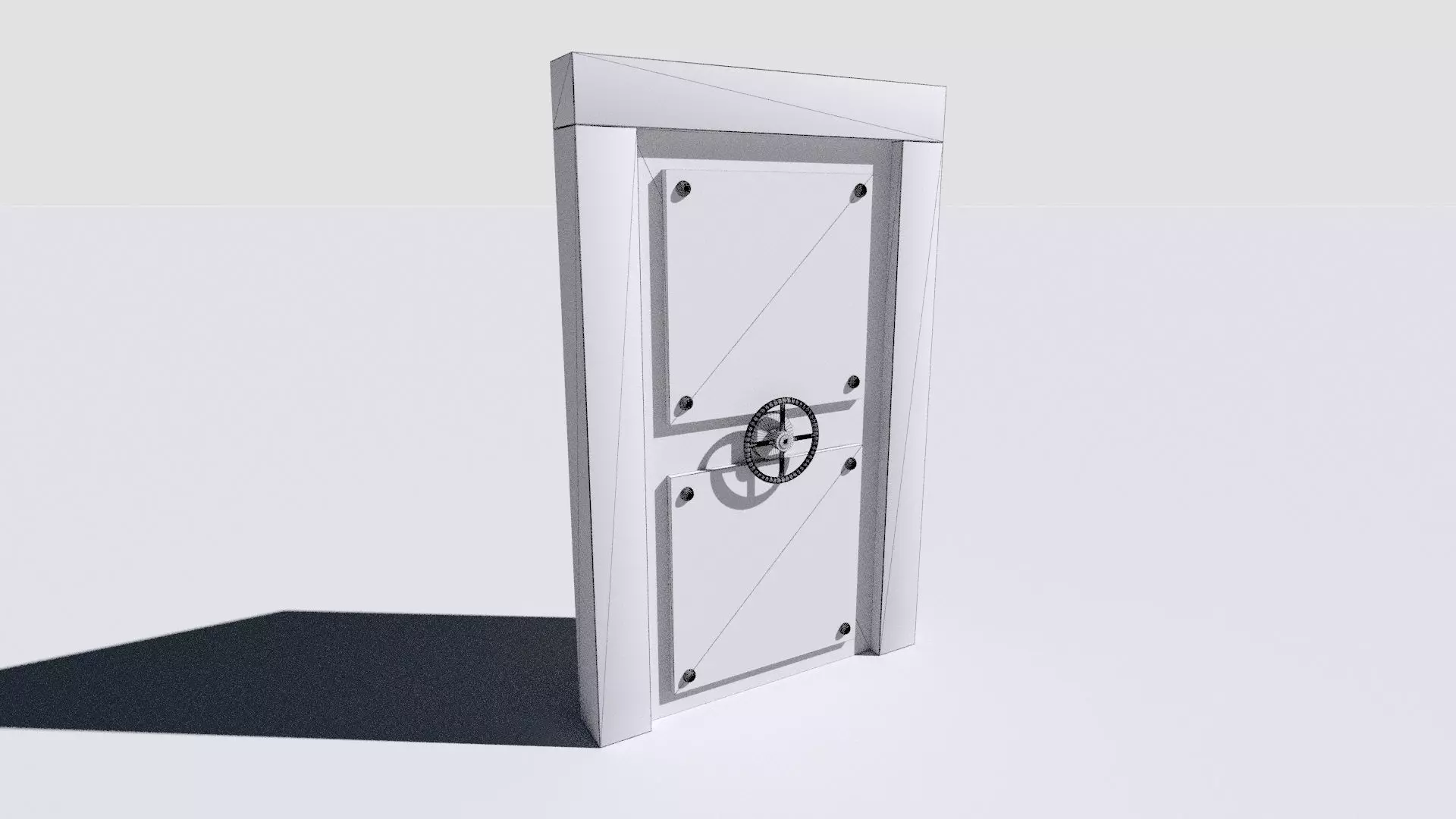 metal security door 3D model_16