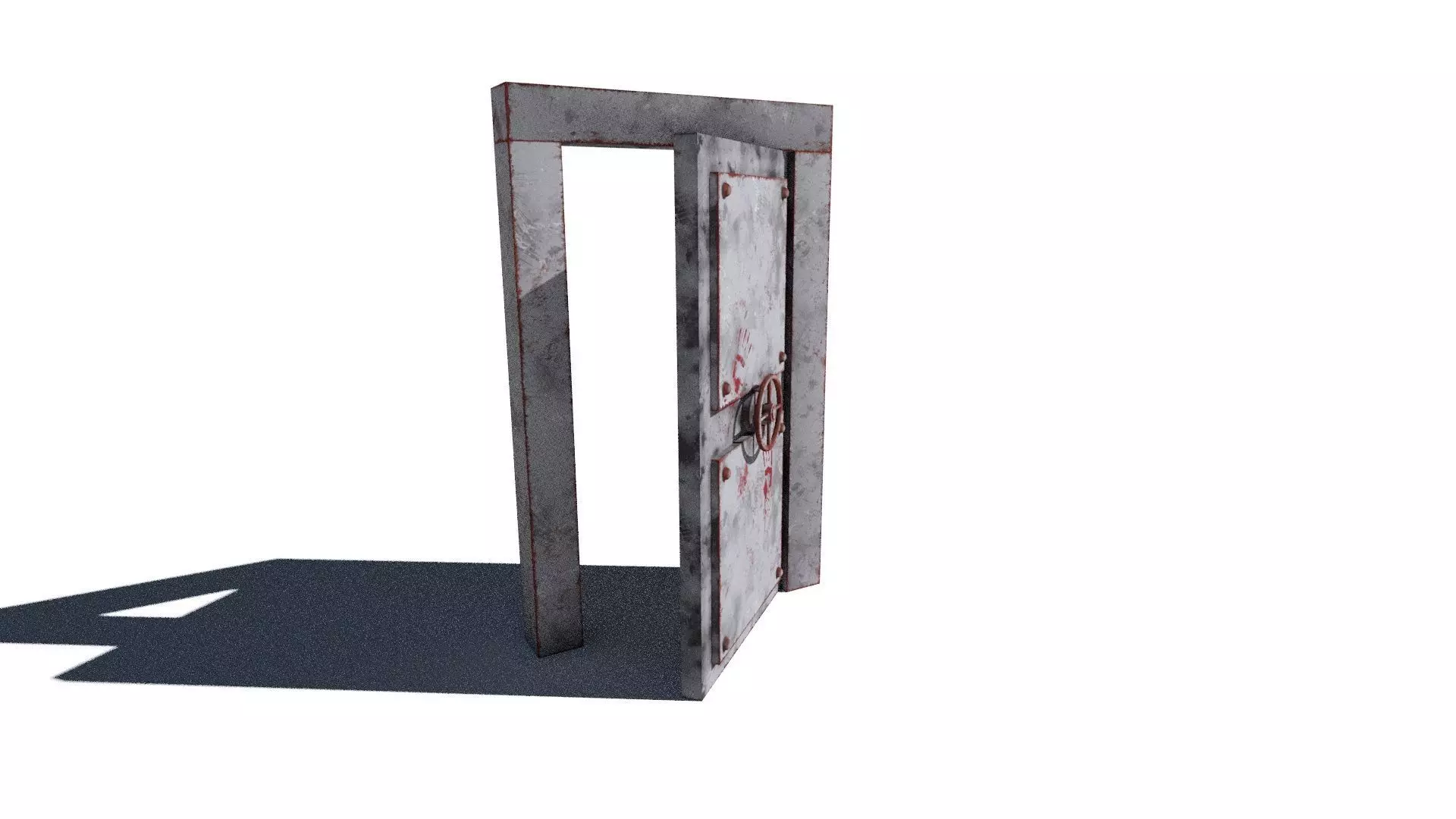 metal security door 3D model_12