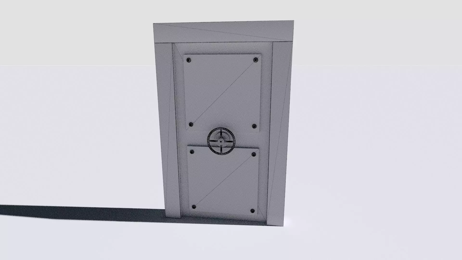 metal security door 3D model_23