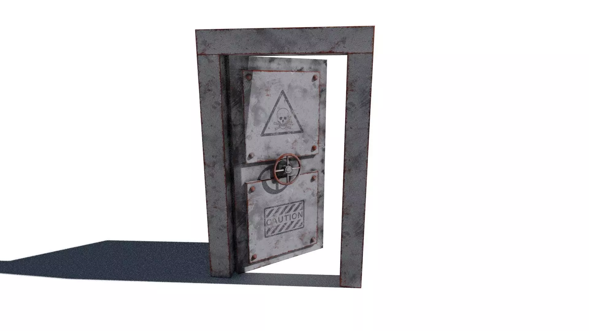 metal security door 3D model_15