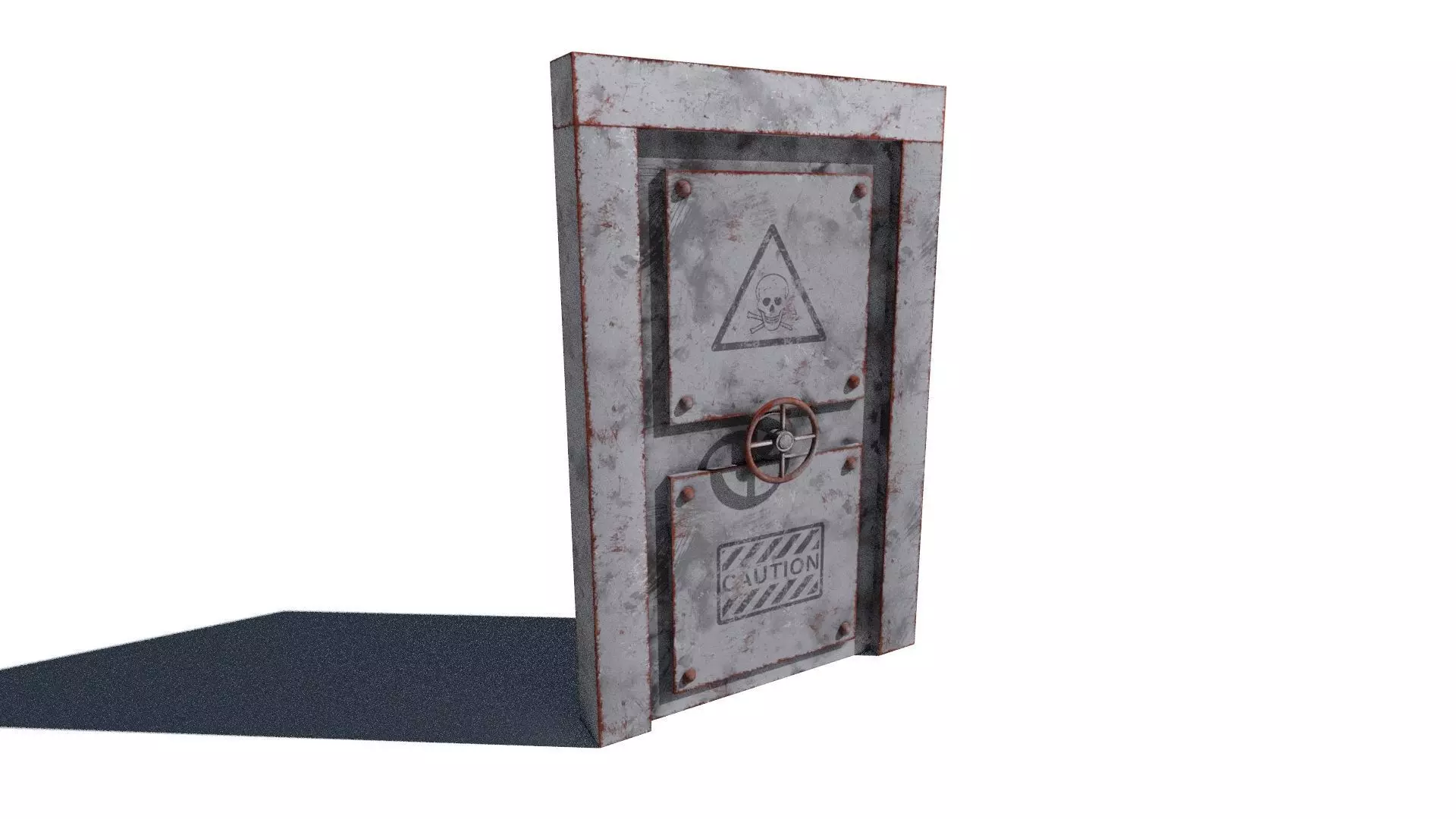metal security door 3D model_0