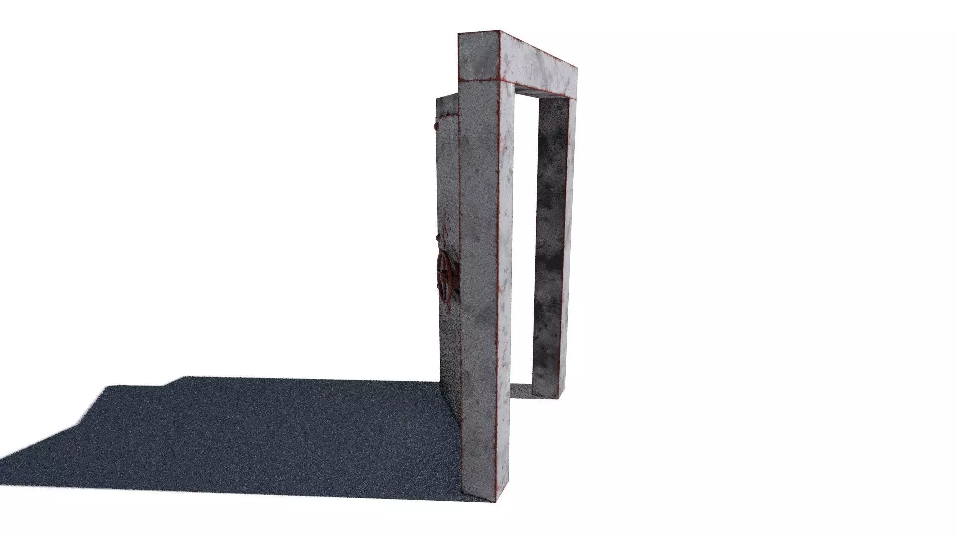 metal security door 3D model_9