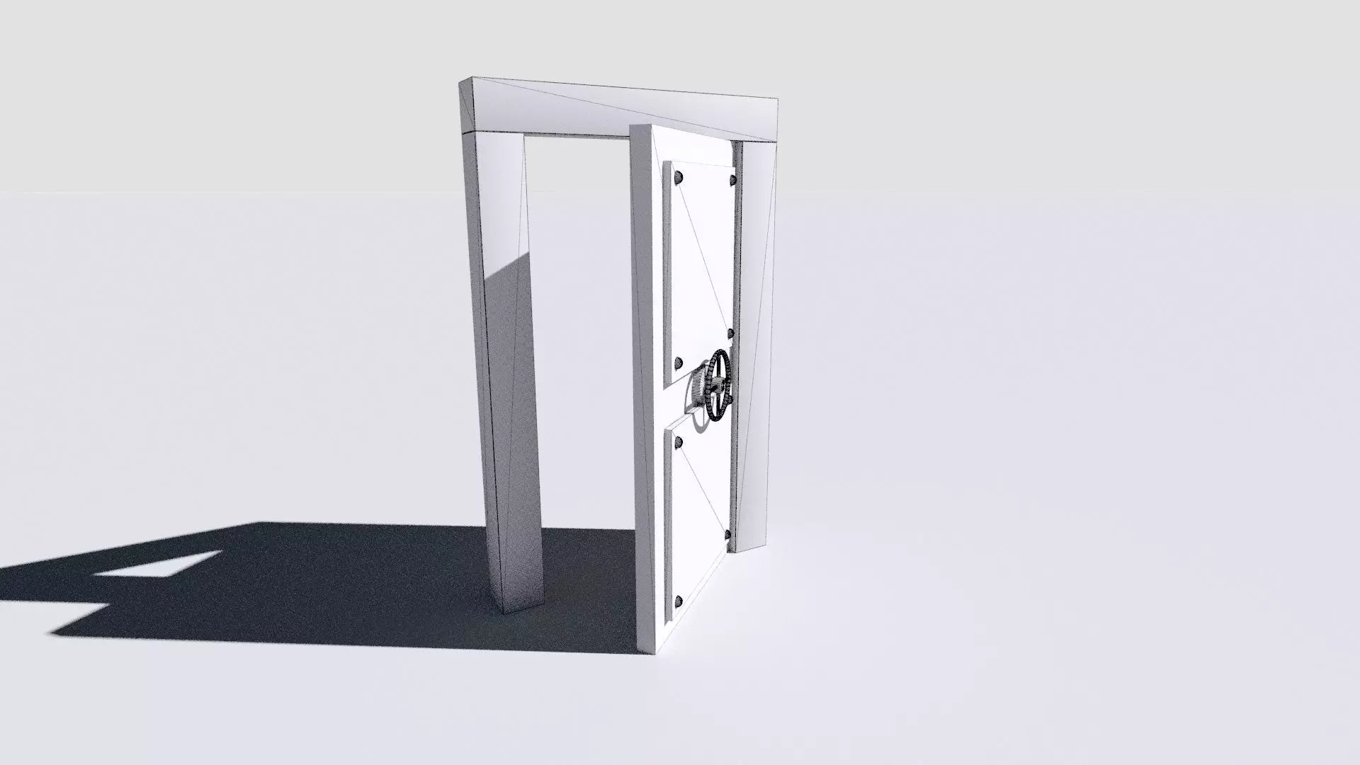 metal security door 3D model_29