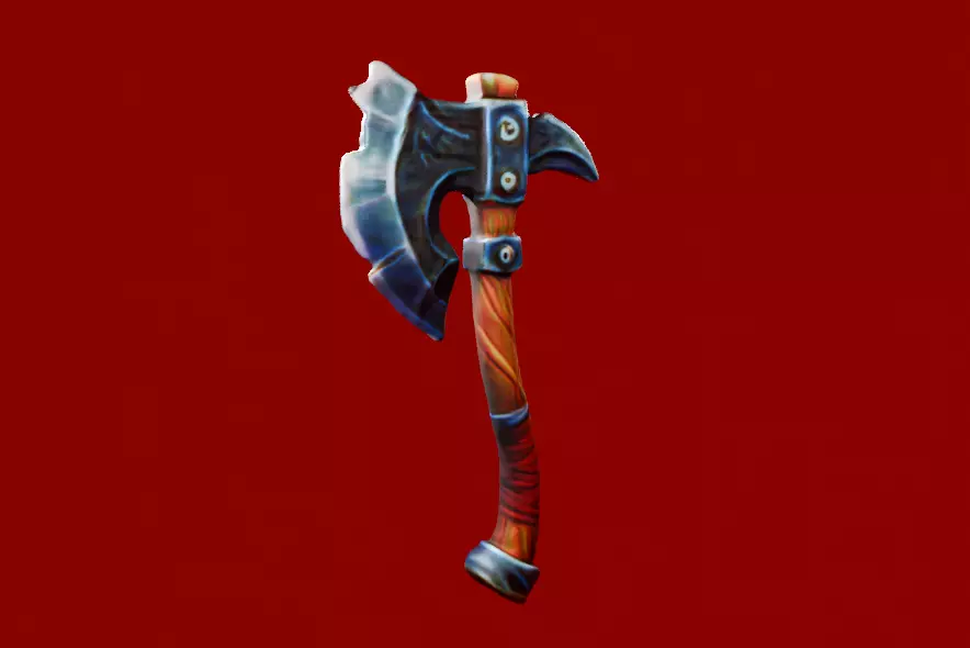 Viking axe Low-poly 3D model