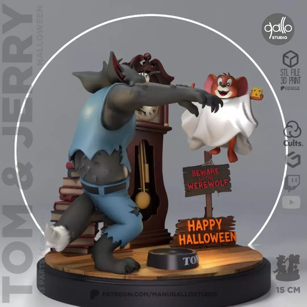 TOM Y JERRY HALLOWEEN 3D print model_4