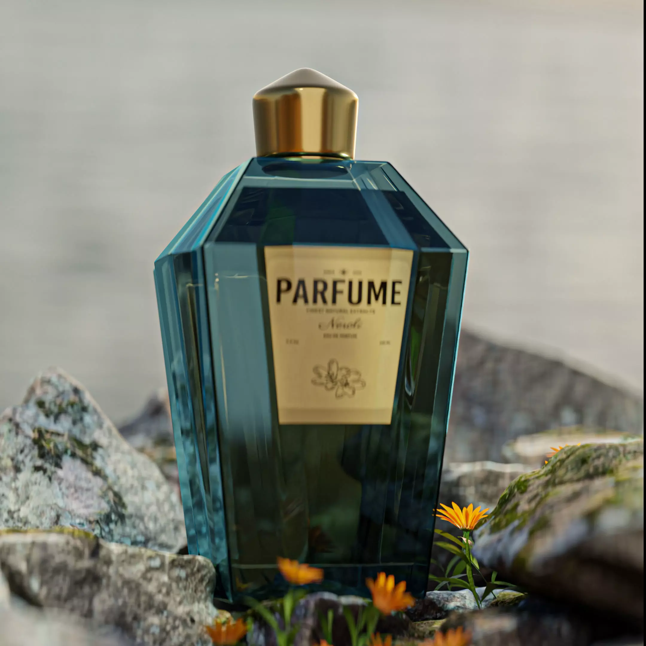 Elegant Perfume Bottle 3D Model 3D model_1