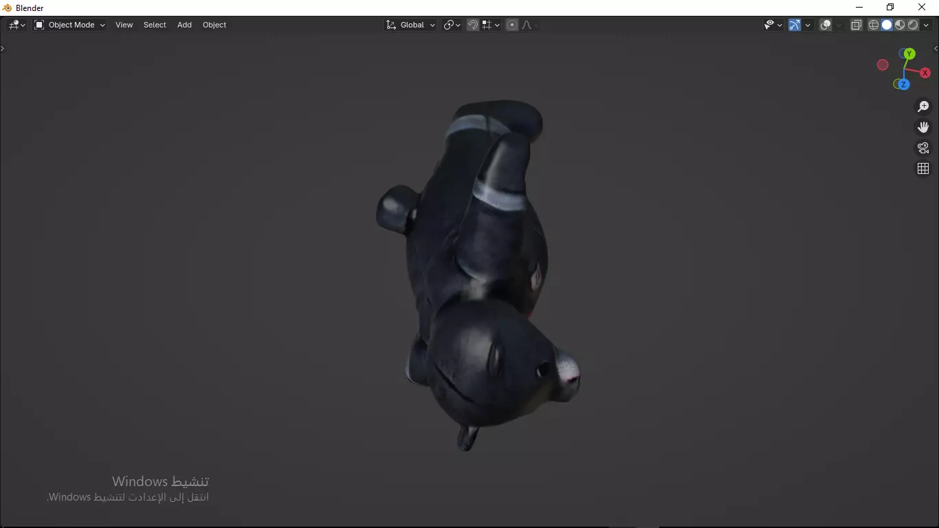 Grey Tedy Bear wearing work Suit Toy Low-poly 3D model_17